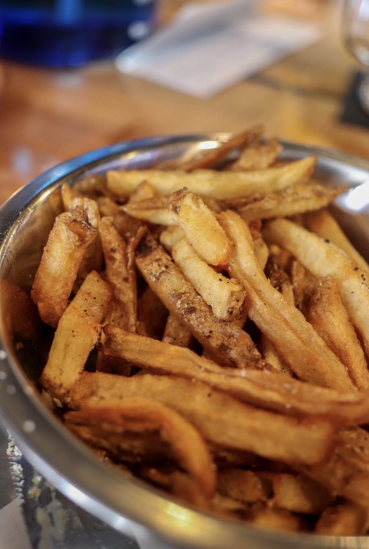 Bowl of hand-cut, skin-on jjFries